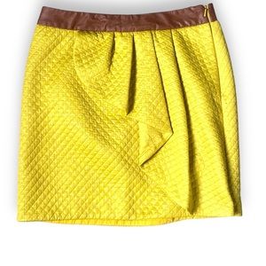Vintage Bright Sunny Yellow quilted mini skirt - HD in Paris US 04
